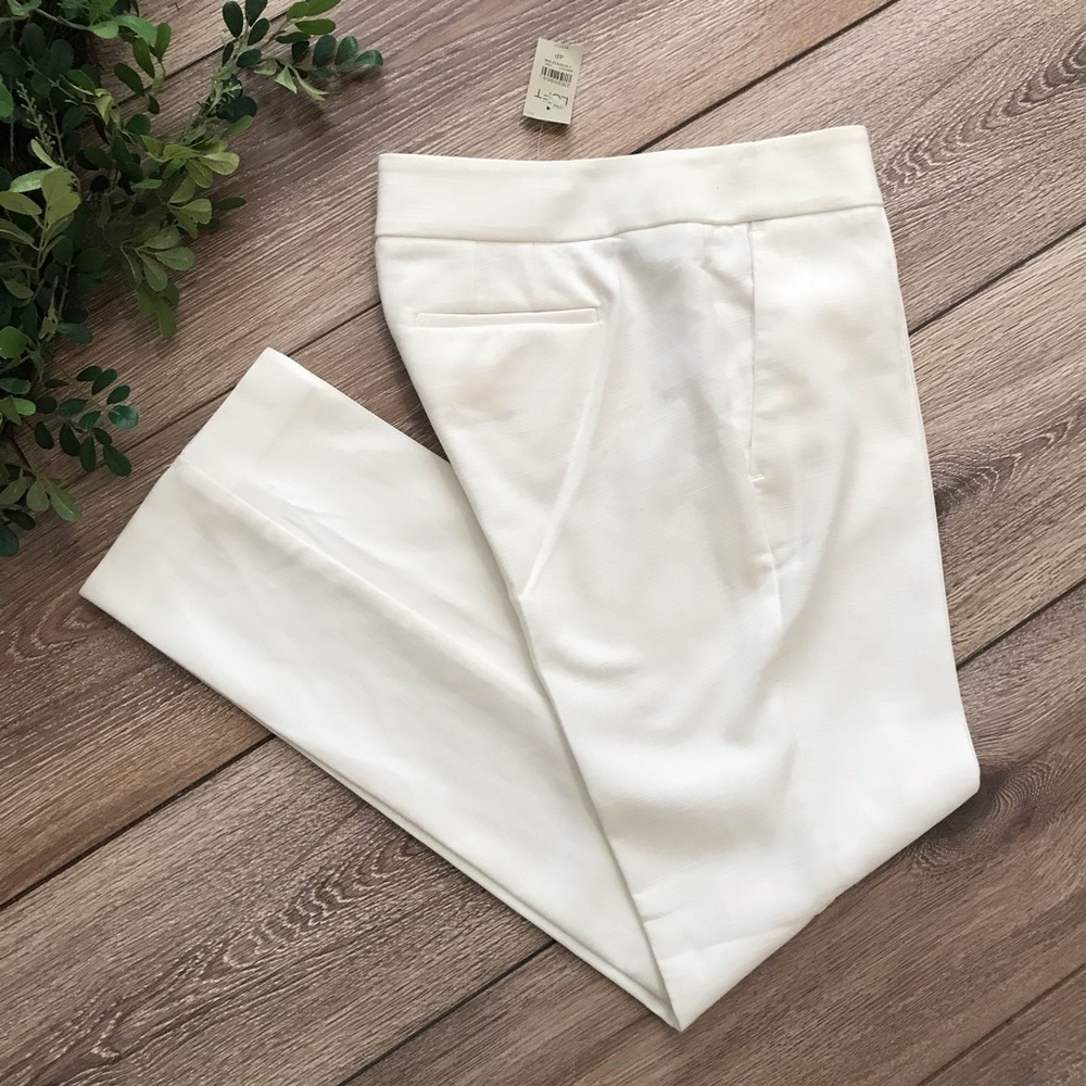 NWT white Loft pants